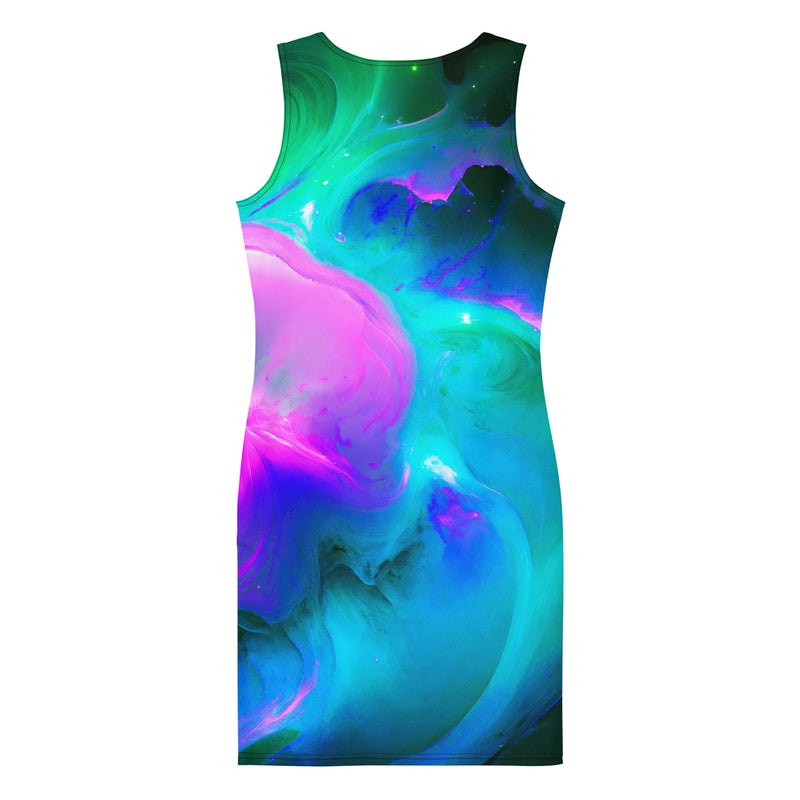 Blue Nebula Bodycon Dress