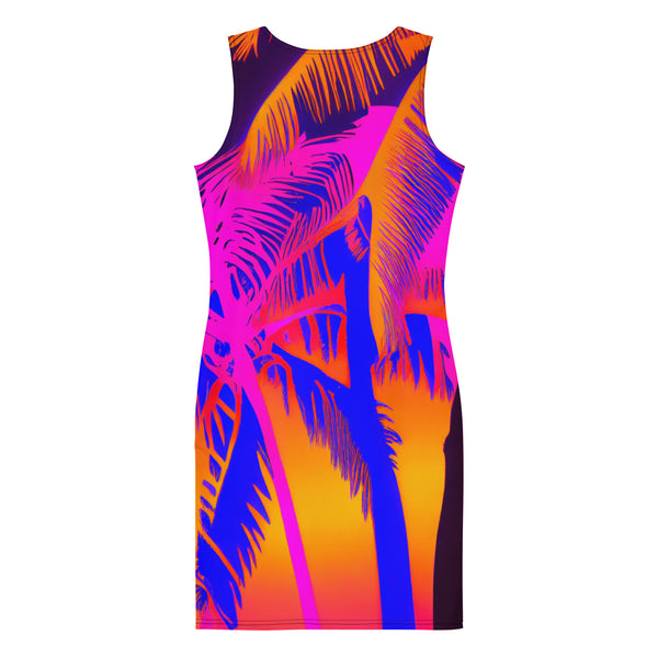 Neon Aloha Bodycon Dress