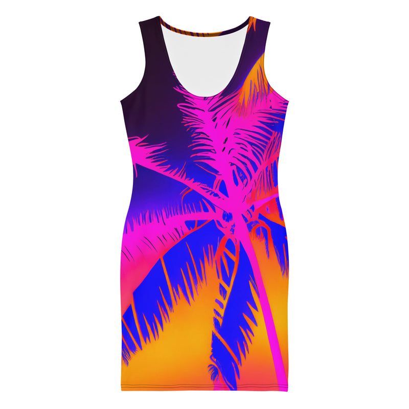 Neon Aloha Bodycon Dress